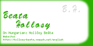 beata hollosy business card